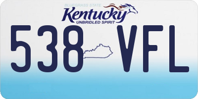 KY license plate 538VFL