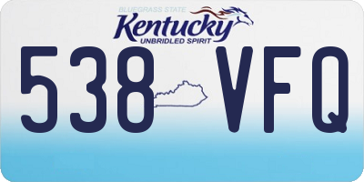 KY license plate 538VFQ