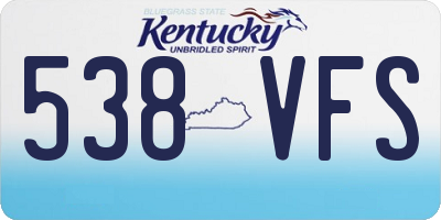 KY license plate 538VFS
