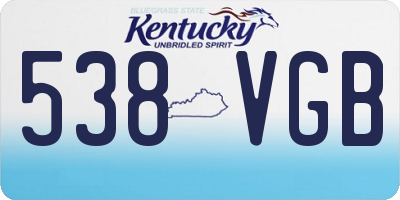 KY license plate 538VGB