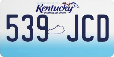 KY license plate 539JCD