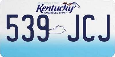 KY license plate 539JCJ