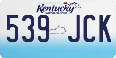 KY license plate 539JCK