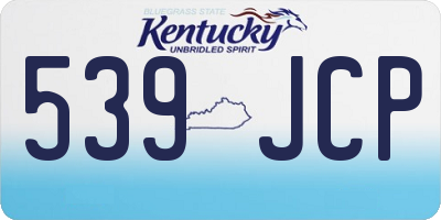 KY license plate 539JCP