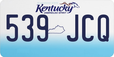 KY license plate 539JCQ