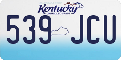 KY license plate 539JCU