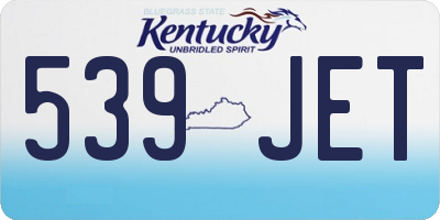KY license plate 539JET