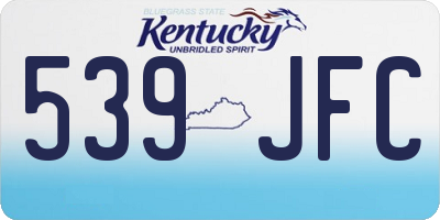KY license plate 539JFC