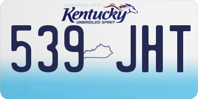 KY license plate 539JHT