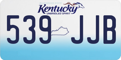 KY license plate 539JJB