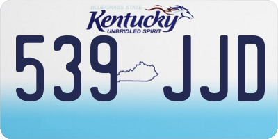 KY license plate 539JJD