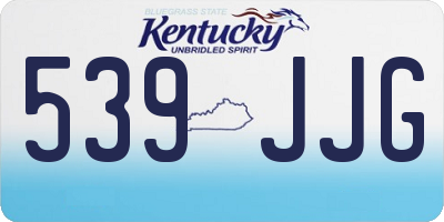 KY license plate 539JJG