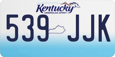 KY license plate 539JJK