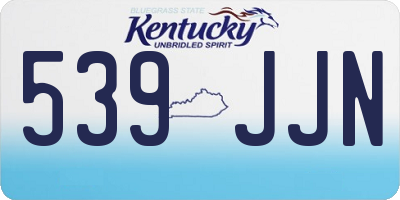 KY license plate 539JJN