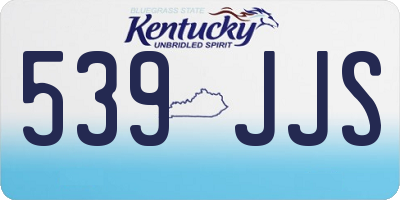 KY license plate 539JJS