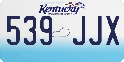 KY license plate 539JJX