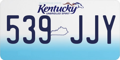 KY license plate 539JJY