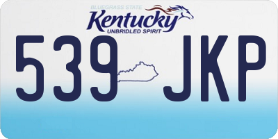 KY license plate 539JKP