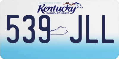 KY license plate 539JLL
