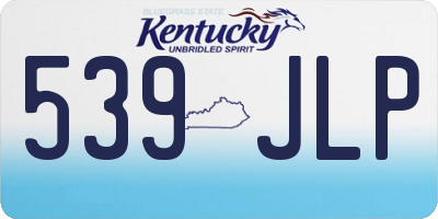 KY license plate 539JLP