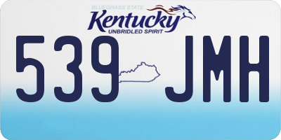 KY license plate 539JMH