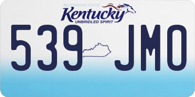 KY license plate 539JMO