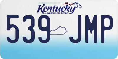 KY license plate 539JMP