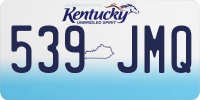 KY license plate 539JMQ