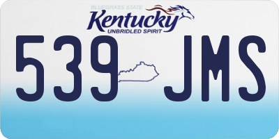 KY license plate 539JMS
