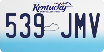 KY license plate 539JMV