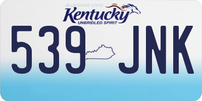 KY license plate 539JNK