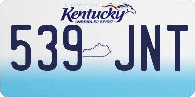 KY license plate 539JNT