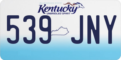 KY license plate 539JNY