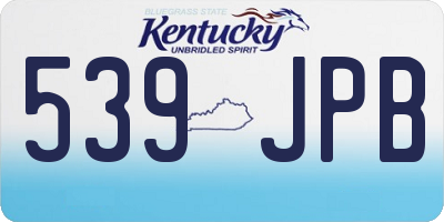 KY license plate 539JPB