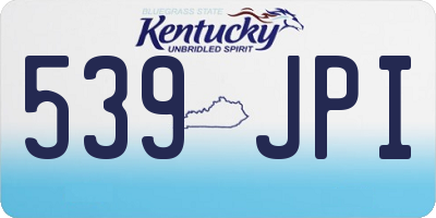 KY license plate 539JPI