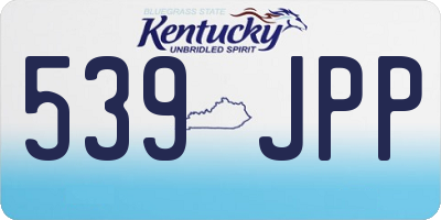 KY license plate 539JPP