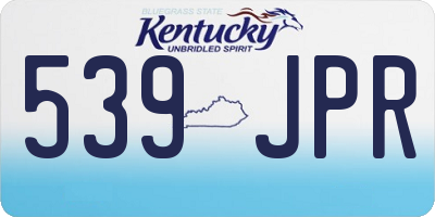 KY license plate 539JPR