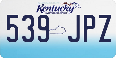 KY license plate 539JPZ