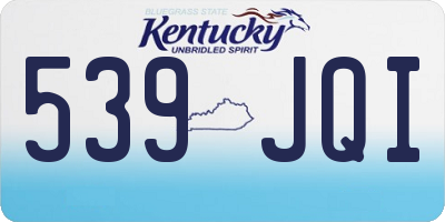 KY license plate 539JQI
