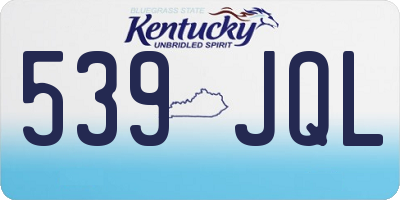 KY license plate 539JQL