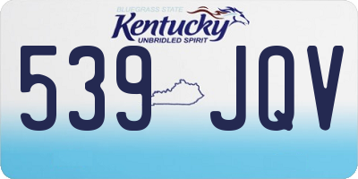 KY license plate 539JQV