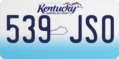 KY license plate 539JSO