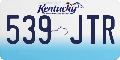 KY license plate 539JTR