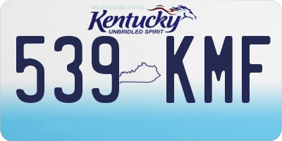 KY license plate 539KMF
