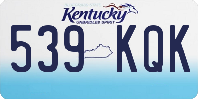 KY license plate 539KQK