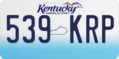 KY license plate 539KRP