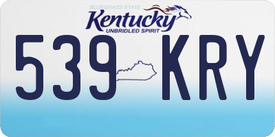 KY license plate 539KRY
