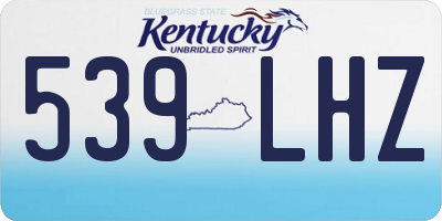 KY license plate 539LHZ