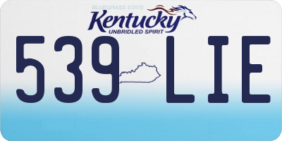 KY license plate 539LIE