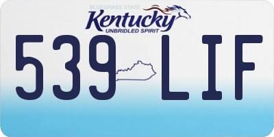 KY license plate 539LIF